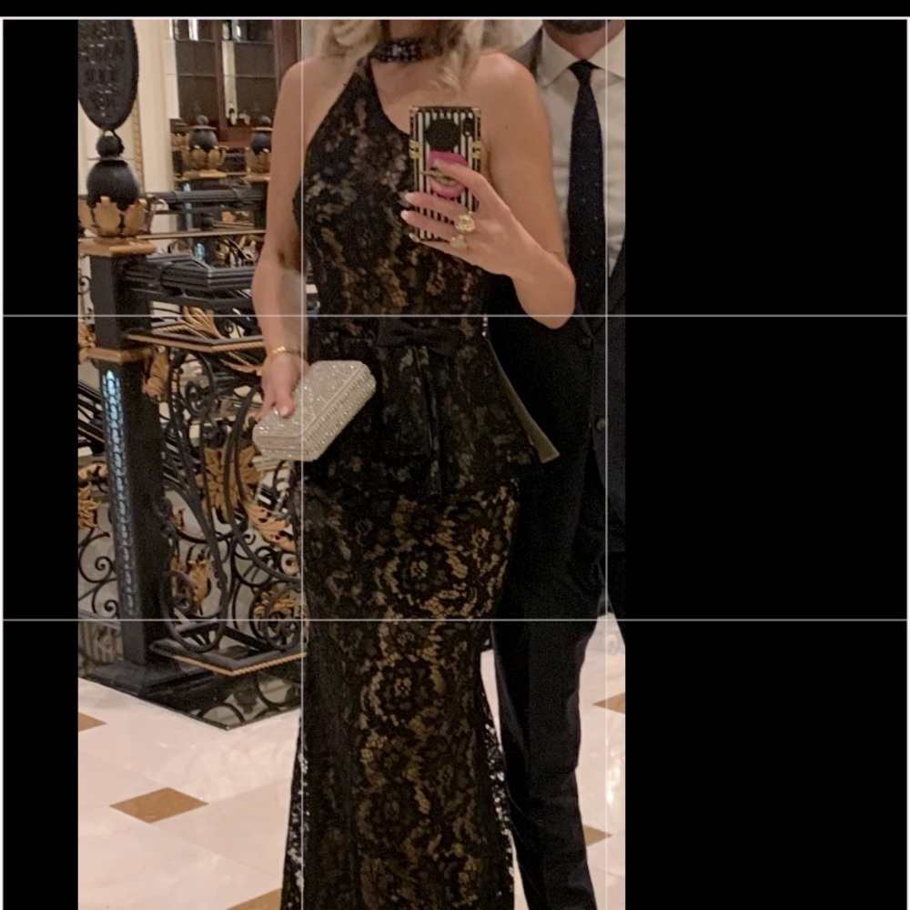 Tarik Ediz Long lace dress